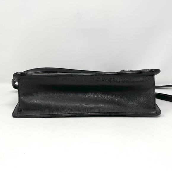 Chanel Large Retro Classic Flap Bag Black Quilted Caviar Leather Silver HW - Picture 7 of 11